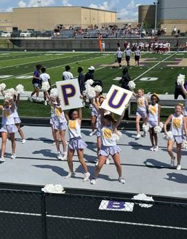 Here is the BGJHS cheer team in action cheering on the 8th grade football team!