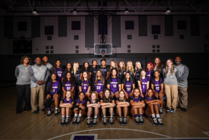 This is the team photo that was taken at the BGJHS gym with the coaches and players!