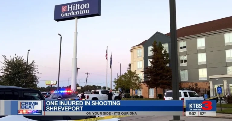 Police investigate a shooting at a Hilton Garden Inn in Shreveport after a theft dispute