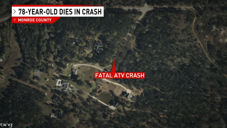 Sheriff's office responds to a fatal ATV crash in a wooded area in Monroe County, Georgia