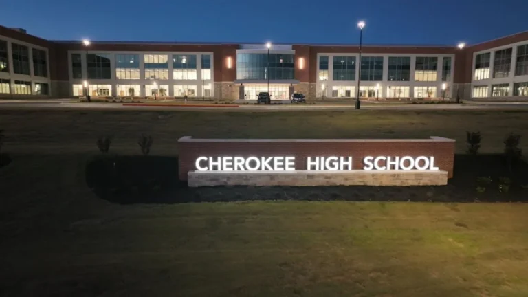 Cherokee High School in Canton, Georgia, after arrests in an alleged shooting plot