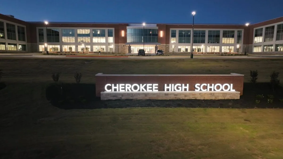 Cherokee High School in Canton, Georgia, after arrests in an alleged shooting plot